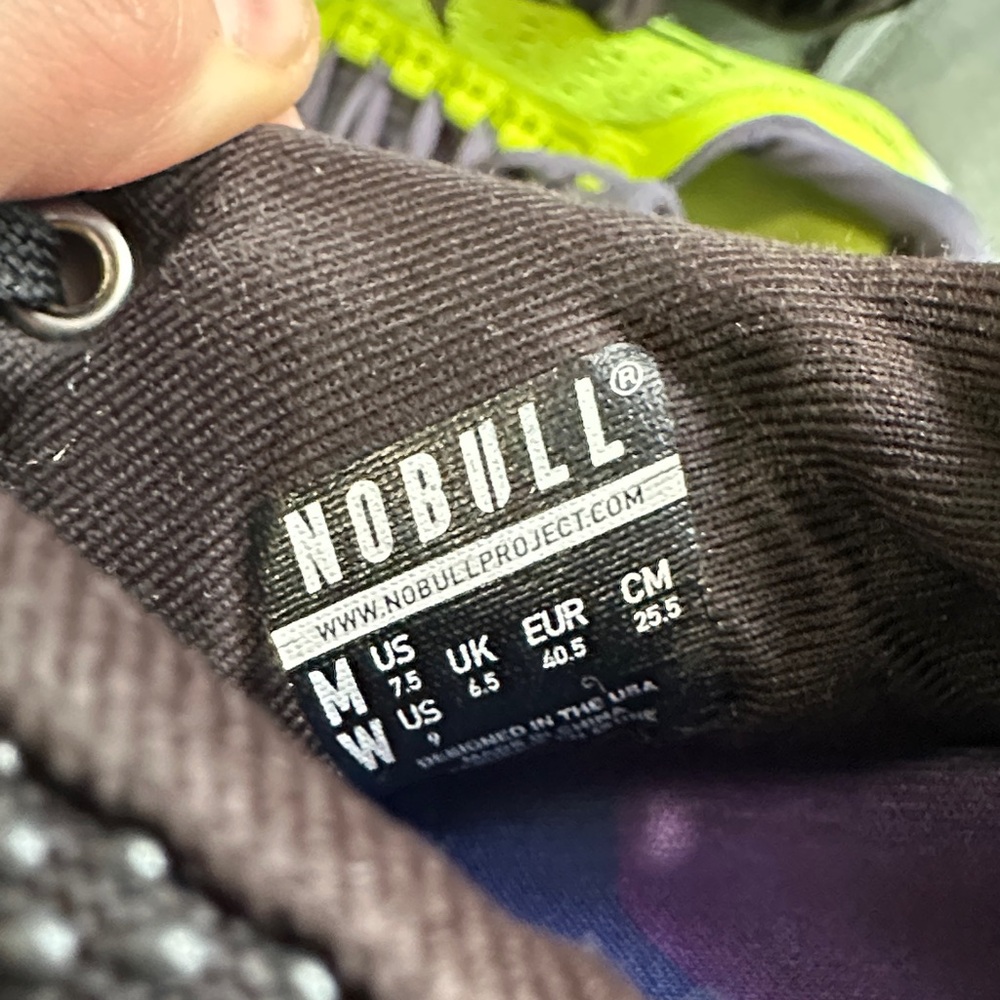 NOBULL Black Sneakers with Multicolor Sole - Picture 2 of 2